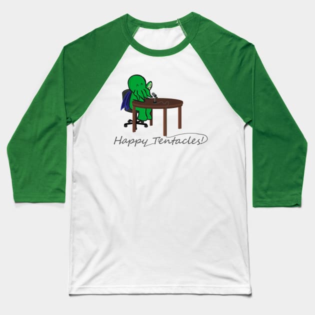 Happy Tentacles Baseball T-Shirt by Omniverse